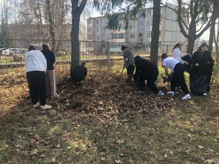 Акция «Месячник чистоты» в Сосновской школе.